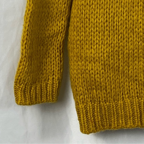 Massimo Dutti Mustard Yellow Turtleneck Sweater Size Small - Picture 14 of 16
